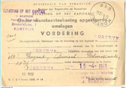 Nx294: VORDERING: KORTRIJK G1G 14-4-49 - Portofreiheit