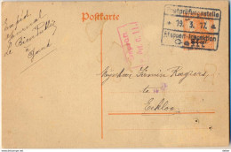Nx551: 8 Cent Postkarte : Postprüfungstelle -19.3.17.a > Eekloo + Censuur : Verstuurd Uit Gent 14/3/17sdienstzaken - OC26/37 Etappengebied.