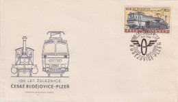 Sonderbrief  "100 Let Zeleznice Ceske Budejovice - Plzen"         1968 - Lettres & Documents