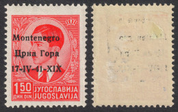1941 Montenegro - Italian Occupation ITALY / King Peter Overprint - 1.5 Din - Mi. 3 - MH - Montenegro