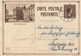 Luxembourg Entier Postal Illustré Pour L'Allemagne 1936 - Postwaardestukken