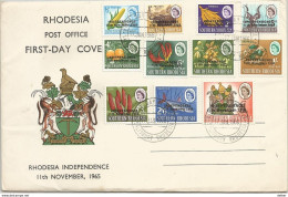 8Eb-962: N° 359/369 + 372  : First Day Issue SALISBURY RHODESIA 17 JAN 1966 - Rhodesien (1964-1980)