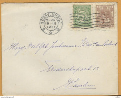8Nb-981:N°61+55: 12½C > Haarlem 1921 - Lettres & Documents