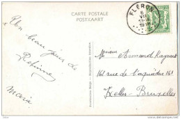 _G267: Postkaart Met: N° 425 : 35 C:   FLERON - 1935-1949 Petit Sceau De L'Etat