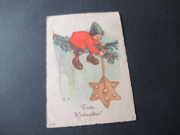 21.12.1949 Bizone Bauten Nr.80 Eg EF Mit Notopfermarke Weihnachts PK / Frohe Weihnachten / Lebkuchen Am Tannenbaum - Cartas & Documentos