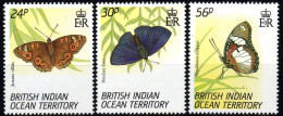 1994 Territorio Britannico Oceano Indiano, Farfalle E Insetti, Serie Completa Nuova (**) - Territorio Britannico Dell'Oceano Indiano