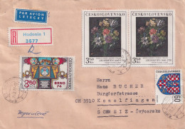 Luftpost R Brief  Hodonin - Konolfingen         1977 - Lettres & Documents