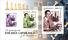 Guinea Bissau 2023, Chess, Capablanca, BF IMPERFORATED - Echecs