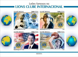 Guinea Bissau 2023, Lions Personalities, Basketball, Schweitzer, Reagan, BF IMPERFORATED - Albert Schweitzer