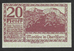 Austria - Notgeld Non Circolato FdS UNC Da 20 Heller Mondsee JPR0626l1-20 - 1920 - Oesterreich