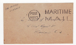 WW2 Post Office Maritime Mail On Active Service United Kingdom Royal Navy Glasgow Scotland - Marcophilie