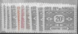 Côte Des Somalis - Taxe - YT N° 44 à 53 ** - Neuf Sans Charnière - 1947 - Nuevos
