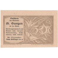 Billet, Autriche, St Georgen, 50 Heller, Fleur, 1920, SPL, Mehl:FS 886IIb - Oesterreich