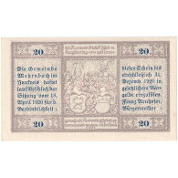 Billet, Autriche, Mehrnbach, 20 Heller, Monument 1920-12-31, SPL Mehl:FS 604.1 - Oesterreich