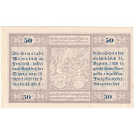 Billet, Autriche, Mehrnbach, 50 Heller, Parc 1920-12-31, SPL, Mehl:FS 604.1 - Oesterreich