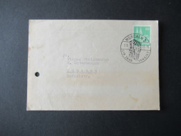 Bizone 2.9.1948 Bauten Nr.80 Type I EF Mit SSt München 2 Exportschau / Faltblatt Bayerische Messe Gesellschaft BMG - Cartas & Documentos