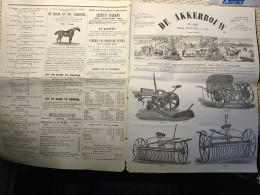 Terres Cultivées De Akkerbouw Gent 1875 Vleesprijs Groentenprijs Paarden Aalst - Antique