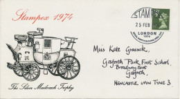 GB SPECIAL EVENT POSTMARKS 1974 STAMPEX 1974 ROYAL HORTICULTURAL HALL S.W.I. - Brieven En Documenten