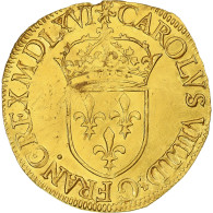 France, Charles IX, Écu D'or Au Soleil, 1566 (MDLXVI), Paris, 1st Type, SUP - 1560-1574 Karel I