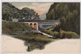 Eisenbahnbrücke Und Tunnel In Der Stalvedroschlucht. * - Airolo