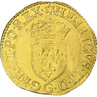 France, Henri III, Écu D'or Au Soleil, 1578, Poitiers, 3rd Type, TTB+, Or - 1574-1589 Henry III