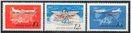 Russie 1963 Yvert Aviation N° 115-117 MNH ** - Ongebruikt