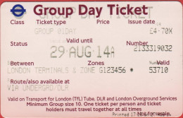 GB - Regno Unito - GREAT BRITAIN - UK - LONDON - 2014 - Metro Group Day Ticket - Used - Europa