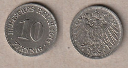 00832) Dt. Kaiserreich, 10 Pfennig 1914A - 10 Pfennig