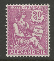 ALEXANDRIE N° 77 NEUF* TRACE DE CHARNIERE   / Hinge / MH - Ungebraucht