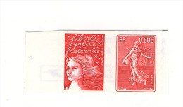 Paire Du Carnet Marianne De Roty YT  P3619. Pas Courant, Voir Le Scan. Cote YT : 5.50 €. - Ongebruikt