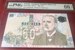 Ireland Northern- Northern Bank 50 Pounds 1999 P200a Graded 66 EPQ Gem Uncirculated By PMG - 50 Pounds