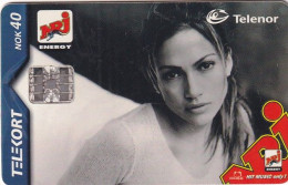 NORWAY - Jennifer Lopez, NRJ Radio(192), CN : C0A042706, Tirage 19982, 12/00, Used - Noruega