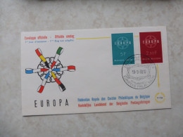 Fdc Belgique Belgie 1959 Europa    / Fdc Z/s 1111/1112 Perfect Parfait - 1951-1960