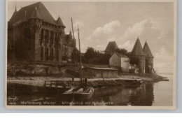WESTPREUSSEN - MARIENBURG / MALBORK, Mittelschloß, Nogatseite Mit Fischerboot, 1929 - Westpreussen