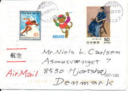 Japan Cover Sent Air Mail To Denmark Kusatsu 26-9-2008 - Cartas & Documentos