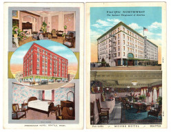 LOT 2 BELLES CPA : SEATTLE WASHINGTON - AMBASSADOR HOTEL - MOORE HOTEL - DÉBUT ANNÉES 1900 - Seattle
