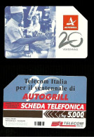 665 Golden - Ventennale Autogrill Da Lire 5.000 Telecom - Pubbliche Pubblicitarie