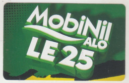 EGYPT - 25LE ALO Mobinil,Reverse 1st Line Reads As 'Before Using This Card Call442',MobiNil Egypt GSM Recharge Card,used - Aegypten