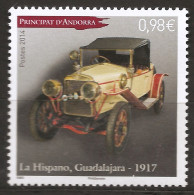 Andorre Français 2014 N° 750 ** Musée, Automobile, Voiture, La Hispano, Guadalajara, Hispano-Suiza Fiat Madrid Cabriolet - Neufs