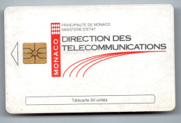 MONACO -- MONTE CARLO -- Télécarte 50 Unités Utilisée -- DIRECTION  Des TELECOMMUNICATIONS - Mónaco