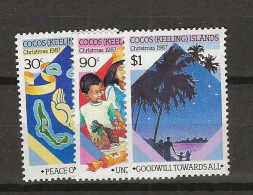 1987 MNH Cocos Island Mi 180-82 - Cocos (Keeling) Islands