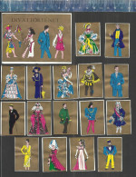 DIVATTÖRTÉNET - HISTORY FASHION THROUGH THE AGES (MODE CLOTHING) ( COLOR GOLD) Matchbox Labels HUNGARY - Boites D'allumettes - Etiquettes