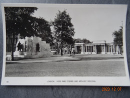 HYDE PARK CORNER AND ARTILLERY MEMORIAL - Hyde Park