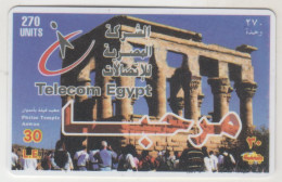EGYPT - Philae Temple Values Left / Rev. (3) Months, Telecom Egypt Prepaid Card ,270 U, Used - Aegypten
