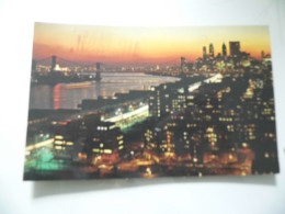 Cartolina  Viaggiata "NEW YORK BY NIGHT" 1971 - Mehransichten, Panoramakarten