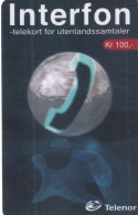 NORWAY - Globe, Interfon, Telenor Prepaid Card Kr 100, Exp.date 01/01, Used - Norway