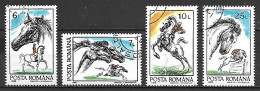 ROUMANIE    -   1992 .  Série   JUMPING   /   CHEVAUX     -   Oblitérés - Salto