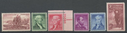 EU 1954 N° 586/591 ** Neufs MNH Superbes C 2.50 € Bateau Lewis Et Clark Washington Jefferson Lincoln Monroe W. Peale - Ongebruikt