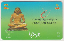 EGYPT - The Scribe (full Image) LE15 (wtite) Rev.3, Telecom Egypt Prepaid Card ,135 U, Used - Aegypten