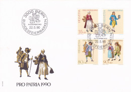 PRO PATRIA 1990 COVERS FDC SWITZERLAND - FDC